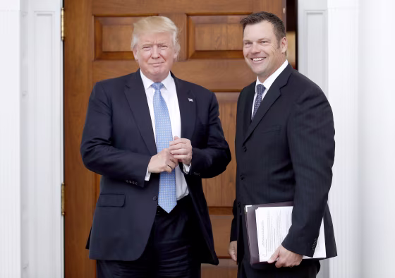 Image: Donald Trump, Kris Kobach