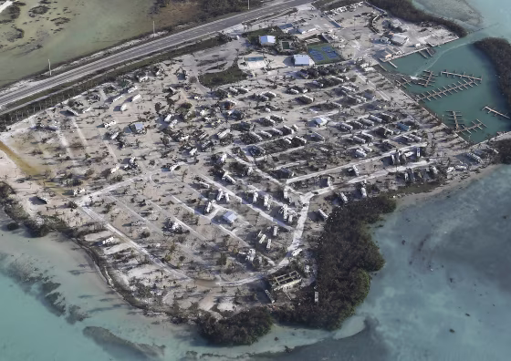 Image: Overturned trailer homes are shown in the aftermath of Hurricane Irma