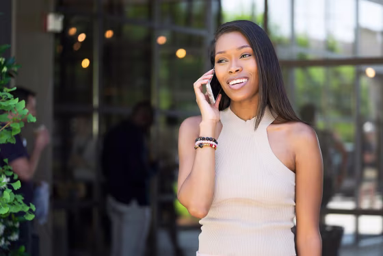 Image: BRWN Stock Image, Woman on phone