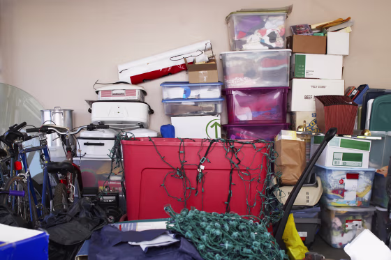 Image: Items stored in a garage
