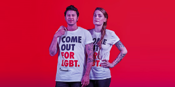 An image from the "Come Out For LGBT" campaign, launched by UK gay rights group Stonewall