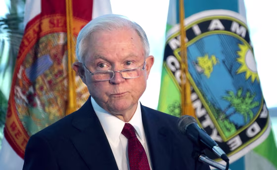 Image: Attorney General Sessions speaks on crime in sanctuary cities