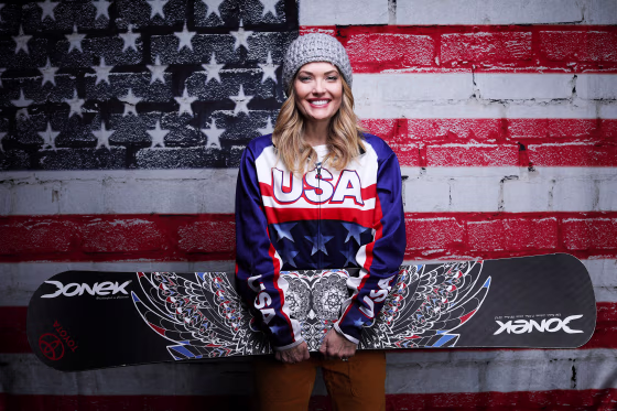 Image: Paralympic snowboarder Amy Purdy poses for a portrait at the U.S. Olympic Committee Media Summit in Park City, Utah