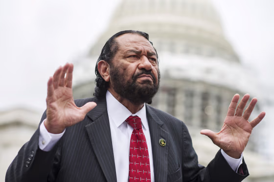 Image: Rep. Al Green, D-Texas, attends a demonstration on the East Front of the Capitol