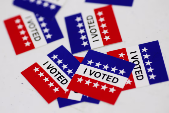 Image: \"I Voted\" stickers on election day