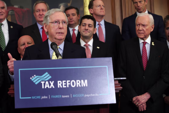 Image: House And Senate Republican Leaders Release Tax Reform Plan