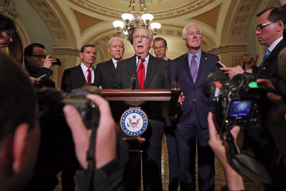 Image: President Trump Attends GOP Senate Policy Committee Luncheon On Capitol Hill
