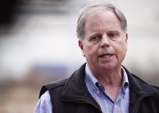 Image: Doug Jones during a news conference