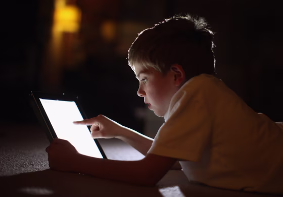 Image: Children Interacting With Tablet Technology