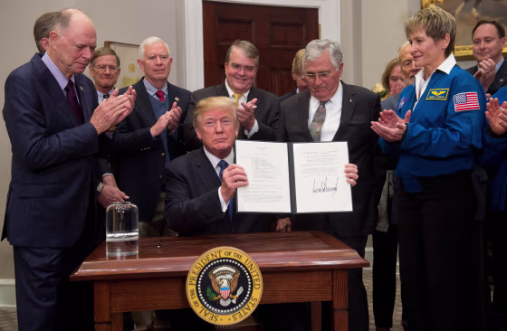 Image: US-POLITICS-TRUMP-SPACE
