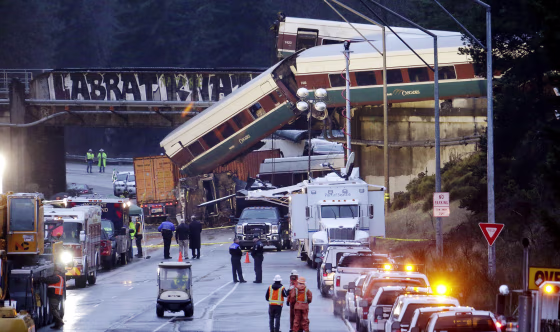 Image: Amtrak train crash