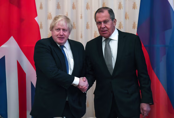 Image: Boris Johnson and Sergei Lavrov