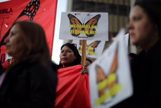 Image: People protest for immigration reform for DACA recipients and a new Dream Act in Los Angeles