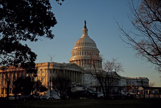 Image:  The U.S. Capitol is seen before U.S. President Donald Trump delivers his first State of the Union address in Washington