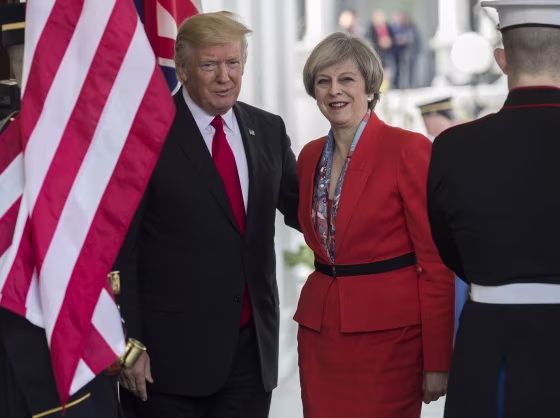 Image: Donald Trump and Theresa May