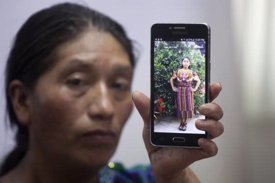 Image: Dominga Vicente shows a photo of her niece, 20 year-old Claudia Patricia Gomez Gonzalez, who was allegedly killed by an agent of the U.S. Border Patrol in Nuevo Laredo, Texas.