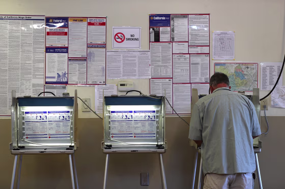 Image: Voters In California Head To Polls To Cast Ballots In State's Primary Election