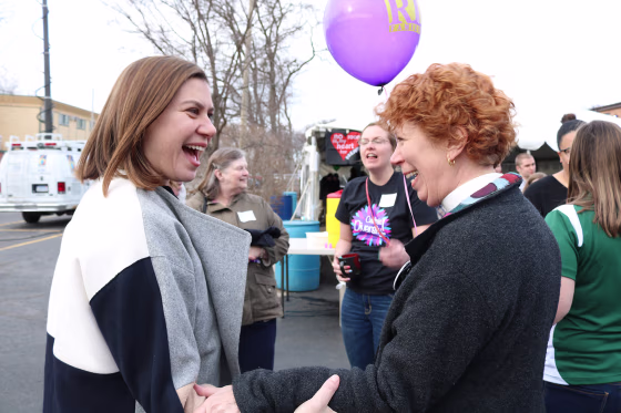 Image: Elissa Slotkin meeting with constituents.