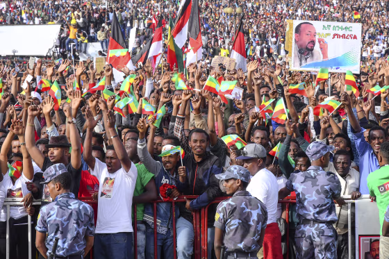 Image: Explosion rocks a rally in Ethiopia
