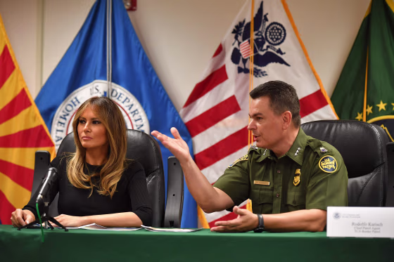 Image: US-POLITICS-IMMIGRATION-MELANIA TRUMP-MIGRANTS