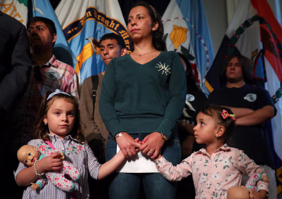 Image: Rally Held In Support Of Immigrant Detained After Delivering Pizza To Army Base