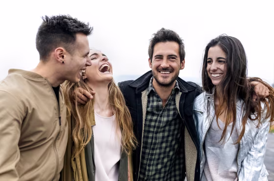 Image: Group of friends laughing