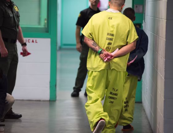 Image: Immigration detainees arrested by ICE