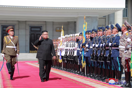 North Korean leader Kim Jong Un attends celebrations marking the 70th anniversary of North Korea's foundation in Pyongyang