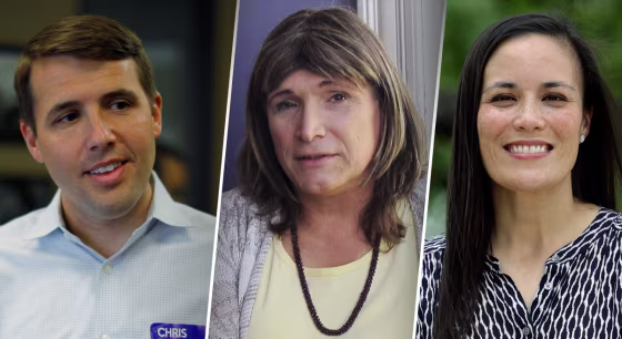 From left, Chris Pappas, Christine Hallquist and Gina Ortiz Jones.