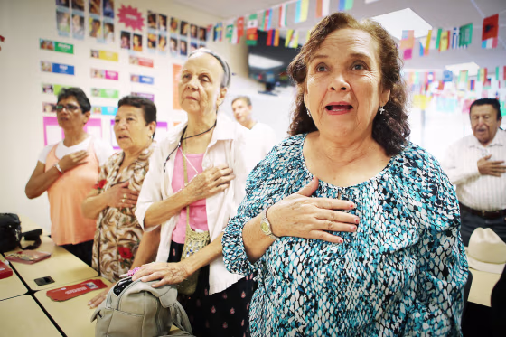 Image: Immigrants Attend Citizenship Class In Los Angeles