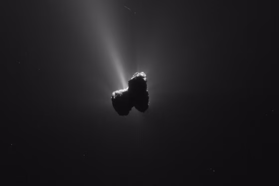 A single frame Rosetta navigation camera image of Comet 67P/Churyumov-Gerasimenko