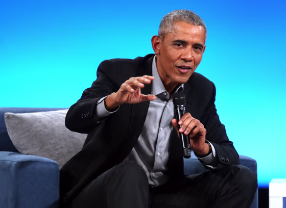 Former President Barack Obama speaks at the Obama Foundation Summit in Chicago on Nov. 19, 2018.
