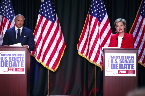 Image: Mike Espy and Cindy Hyde-Smith