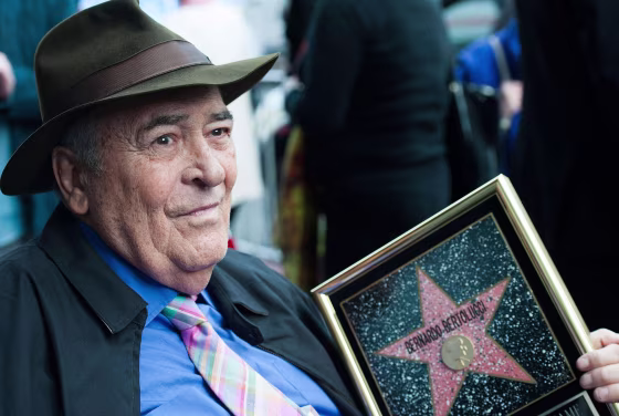 Image: Director Bernardo Bertolucci celebrates his Star on the Hollywood Walk of Fame