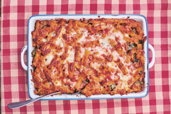 Julia Turshen's Italian Flag Baked Pasta from Now and Again.