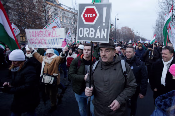 Image: Budapest Orban protest