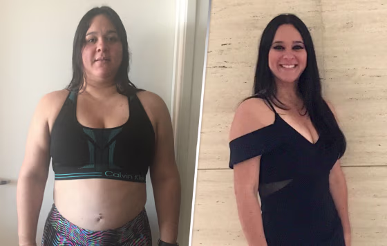 Image: Vanessa Baldwin, before and after.