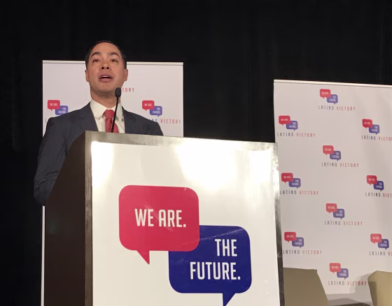 Image: Julian Castro, who recently announced his bid for the 2020 presidential race, speaks to the Latino Victory Fund Summit in San Juan, Puerto Rico
