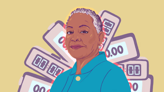 Illustration of Lisa Borders.