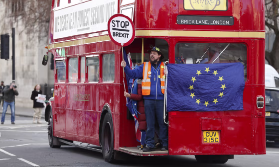 Image: Anti-Brexit protesters in London