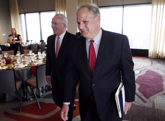 Image: David Bernhardt, U.S. Deputy Secretary of the Interior, attends an energy luncheon in Denver, Colorado, on July 26, 2018.