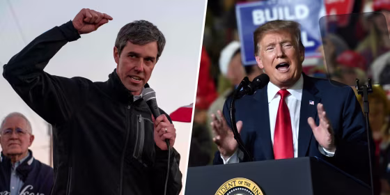Image: Beto O'Rourke Donald Trump