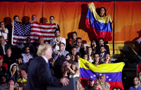 President Donald Trump speaks about the crisis in Venezuela during a visit to Florida International University in Miami