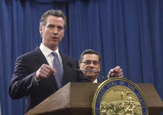 Image: Gavin Newsom, Xavier Becerra