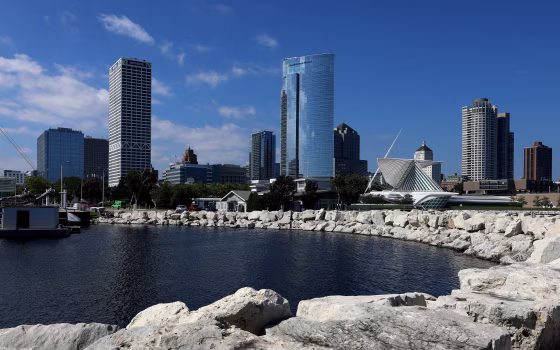Image: The Milwaukee skyline in Wisconsin on Sept. 13, 2018.