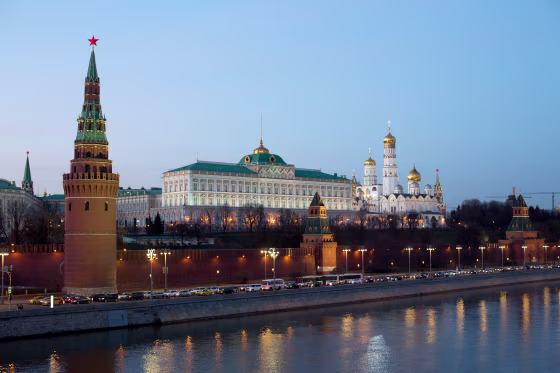 Image: The Kremlin near the Moskva River in Moscow, Russia, on April 9, 2018.