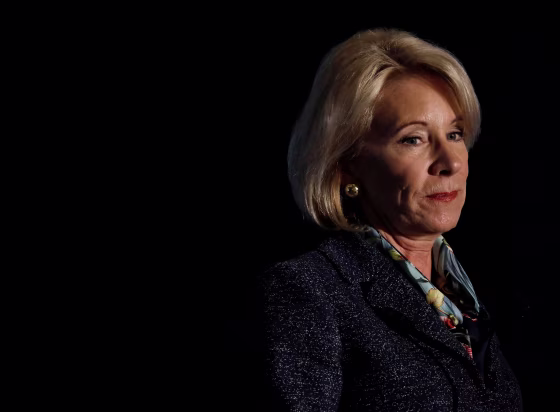 Secretary of Education Betsy DeVos delivers remarks about administration efforts to increase school safety at The National Parent-Teacher Association Legislative Conference in Arlington