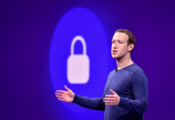 Image: Facebook CEO Mark Zuckerberg speaks at the F8 Summit in San Jose, California, on May 1, 2018.
