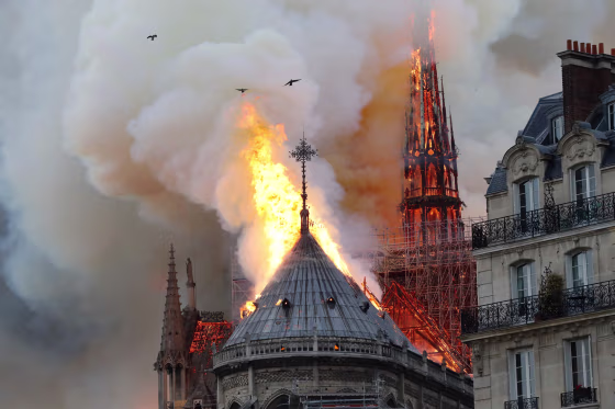 Image: TOPSHOT-FRANCE-FIRE-NOTRE DAME