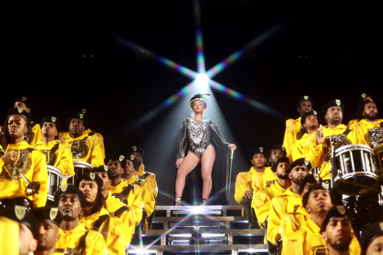 Image: Beyonce performs at Coachella in 2018 in a still from Netflix's \"Homecoming.\"